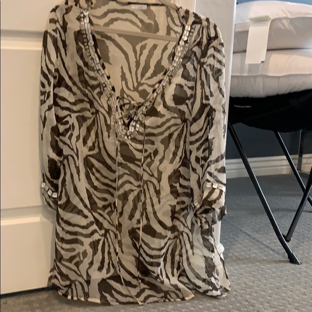 Accessories by Adrienne zebra coverup